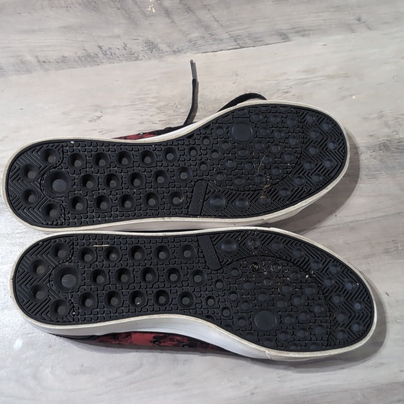 DC Men's Black and Maroon Sneakers - Picture 2 of 5